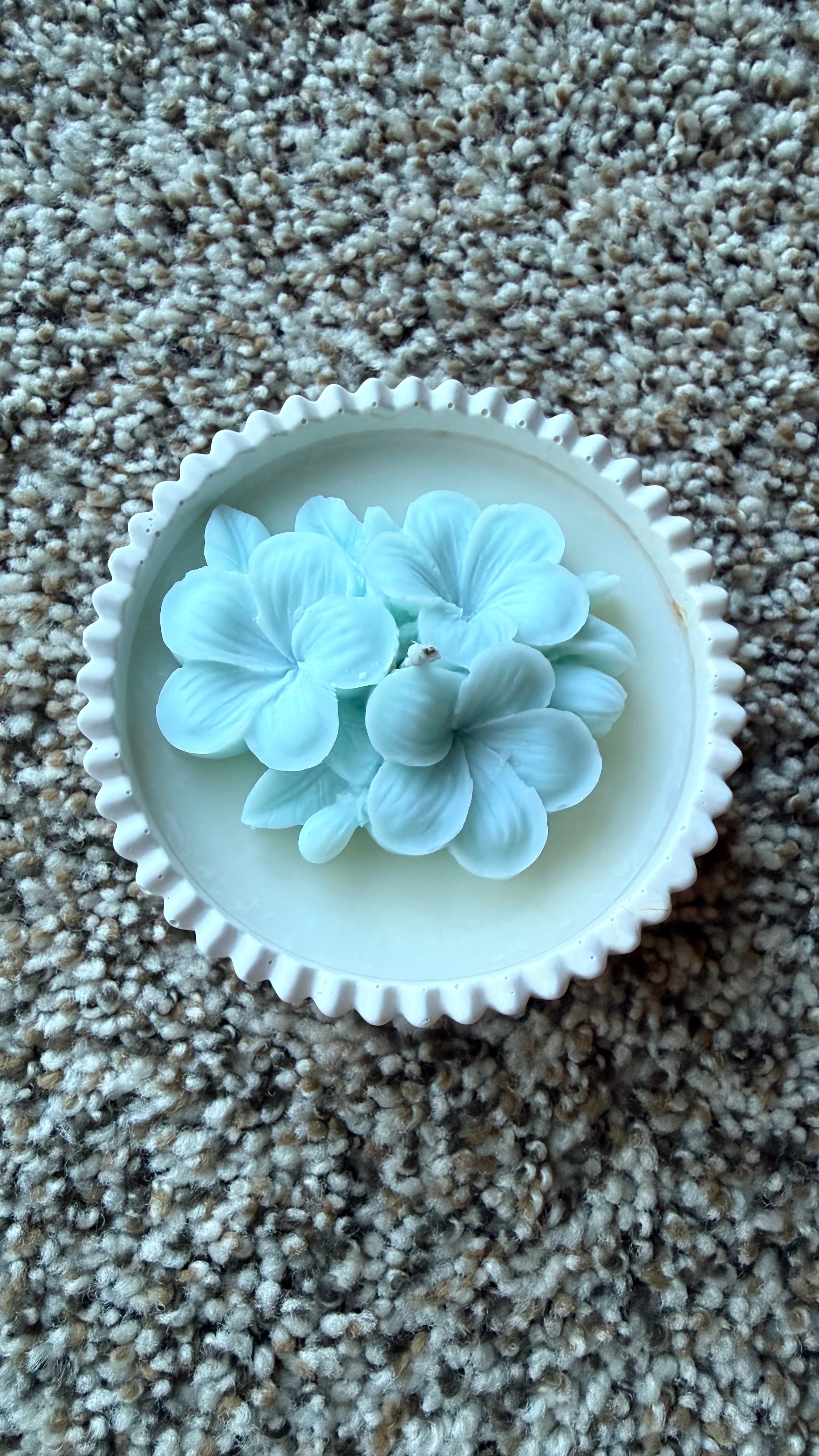Baby Blue Mini Bloom Candle