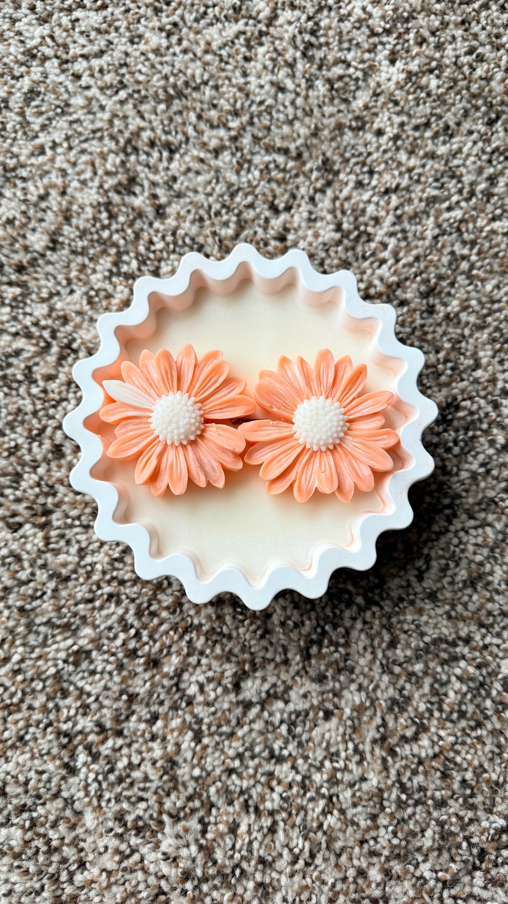 Orange Ripple Wick Candle
