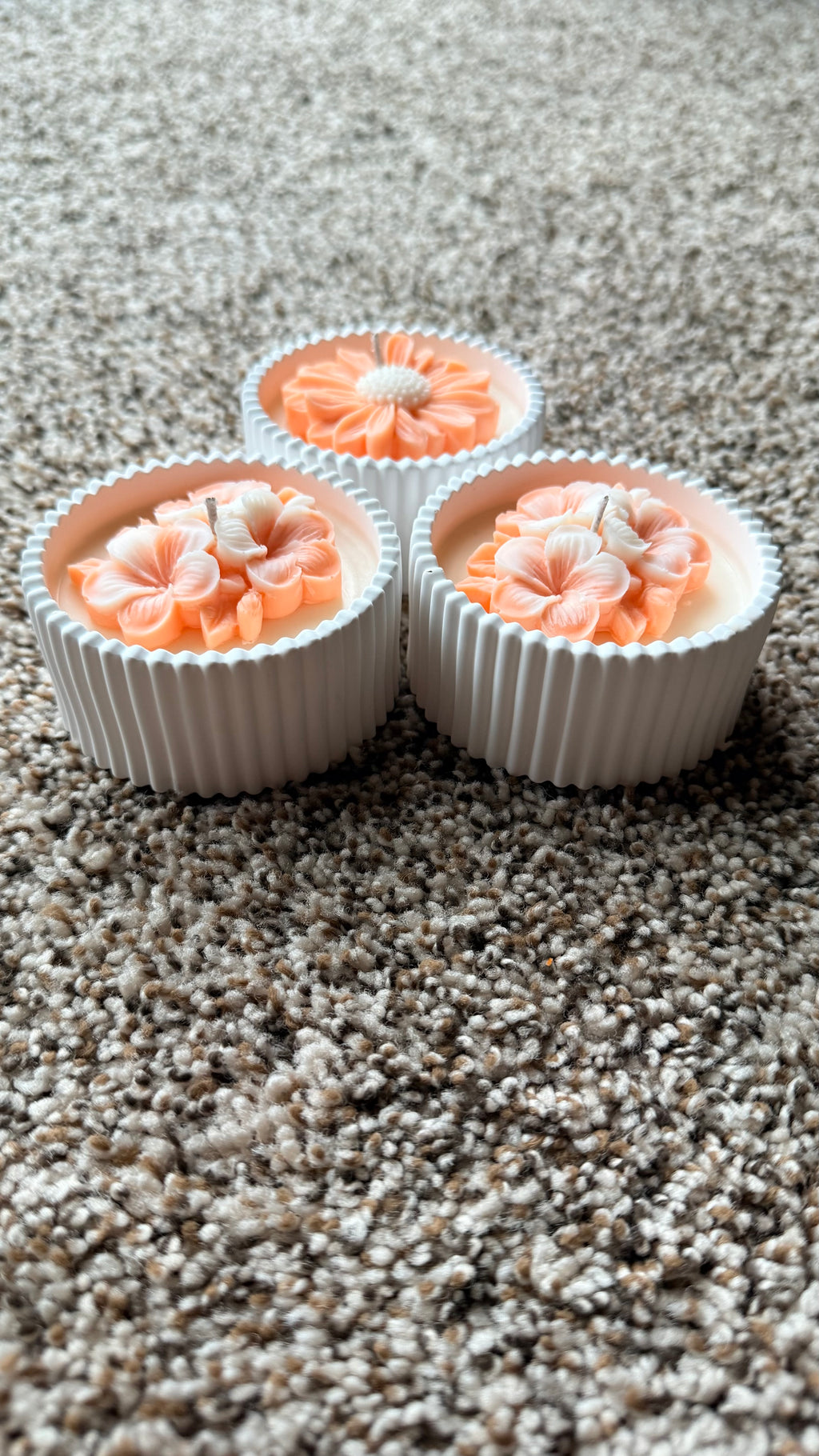 Orange Bloom Candle Set