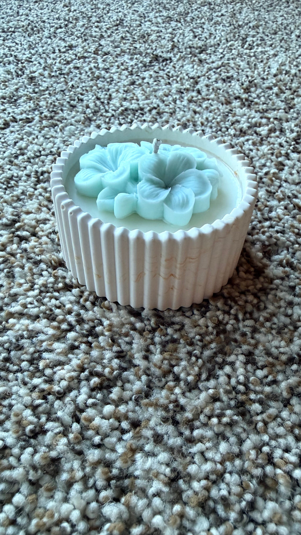 Baby Blue Mini Bloom Candle