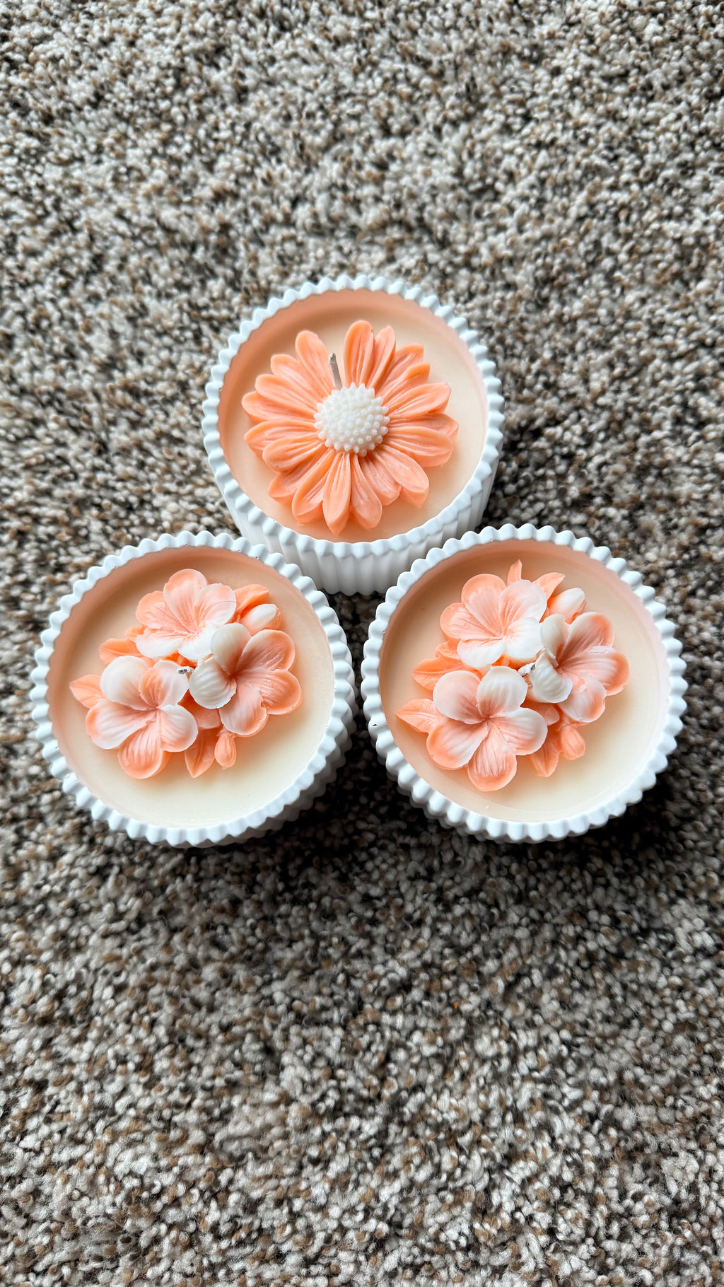 Orange Bloom Candle Set
