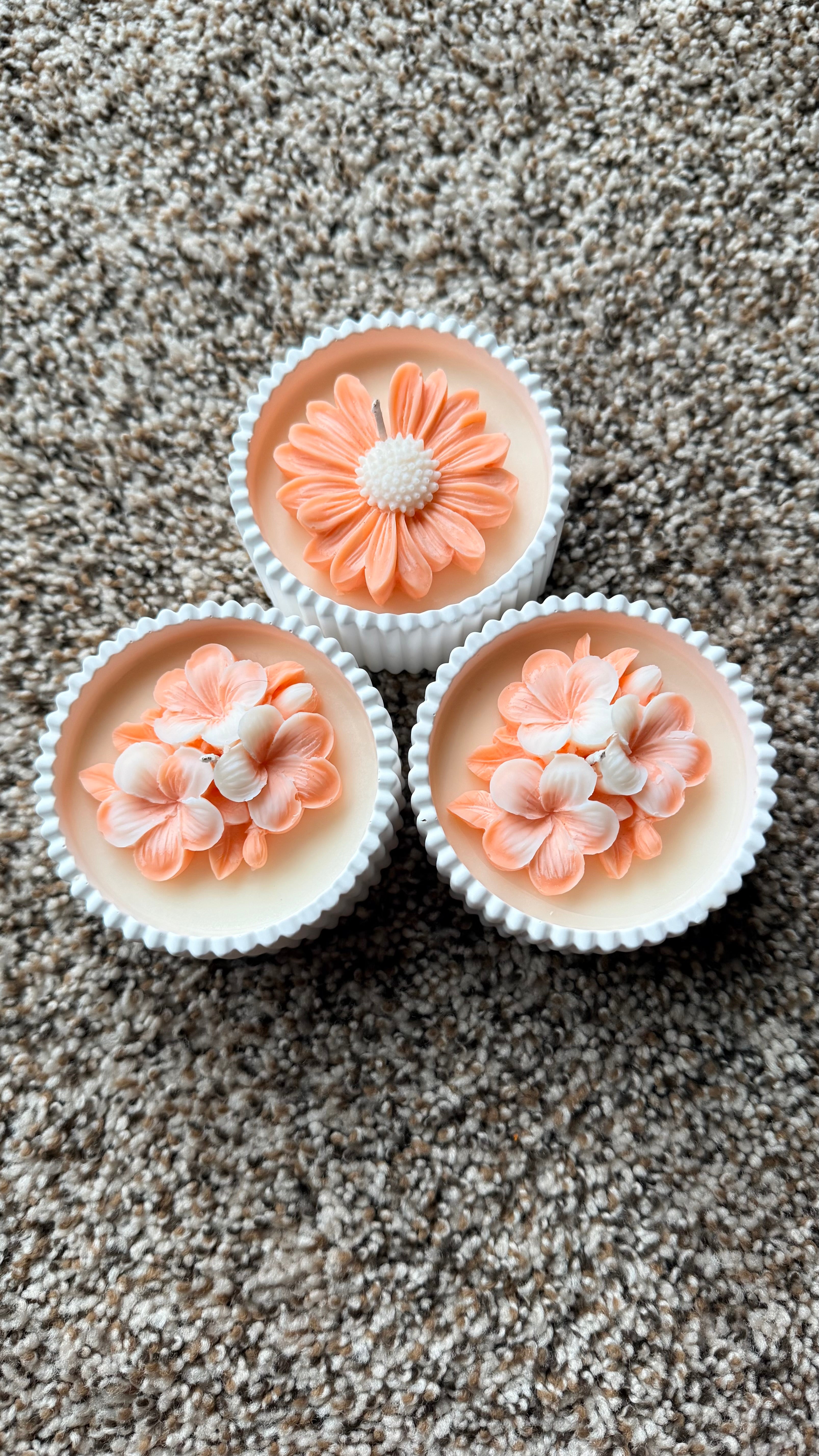 Orange Bloom Candle Set
