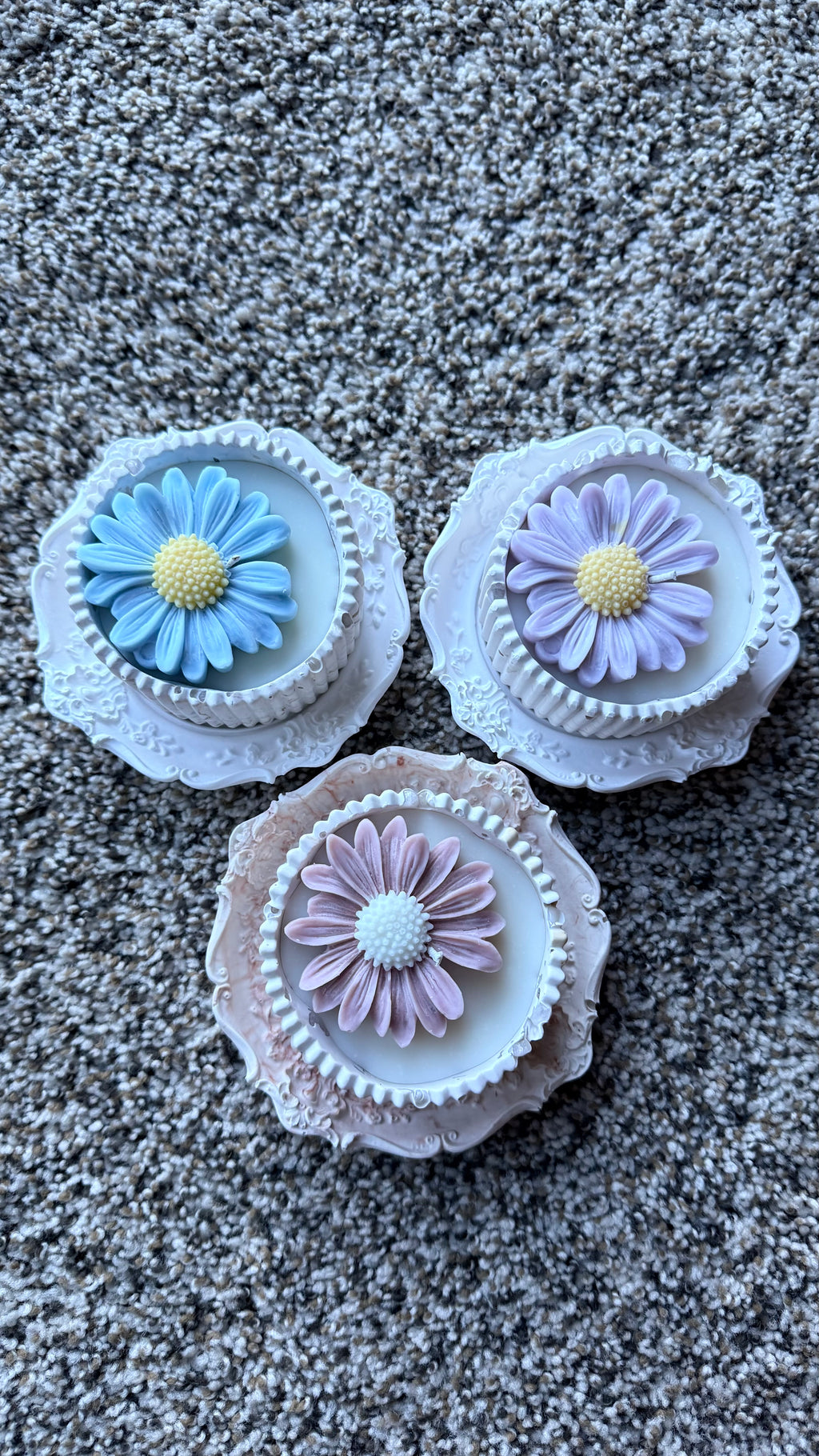 Stone Edge Bloom Candle Set