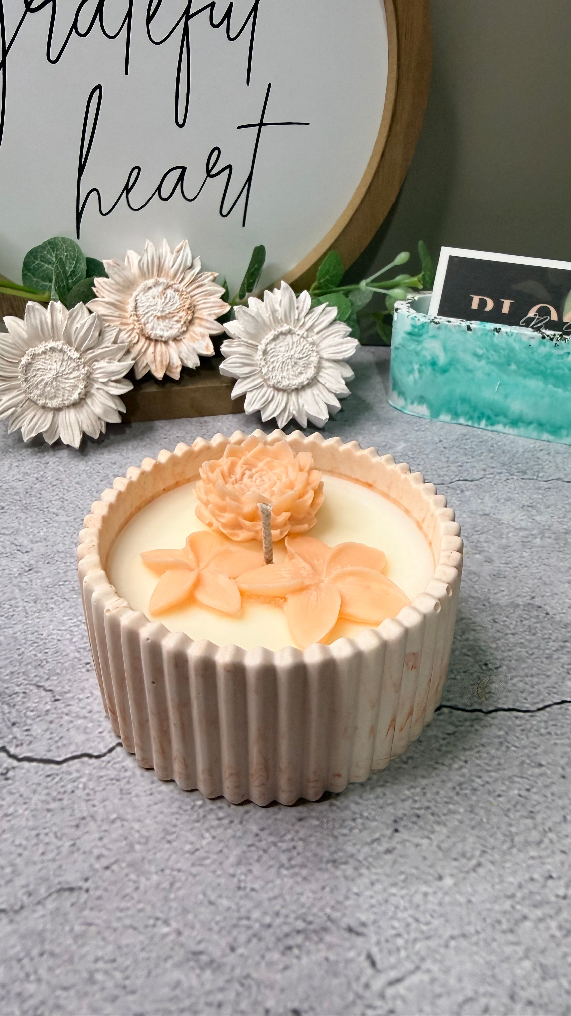 Mini Orange Bloom Candle: Fig Scent